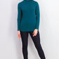 Charter Club Women's Cotton Mock-Neck Top Dark Green Size XX Large