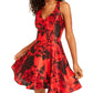City Studios Junior's Cutout Back Fit & Flare Dress Red Size 13
