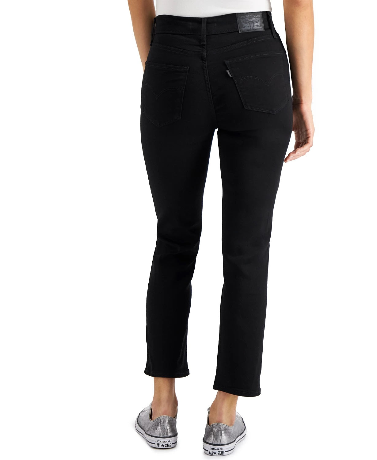 Levi's Women's 724 Straight Leg Cropped Jeans Black Size 34