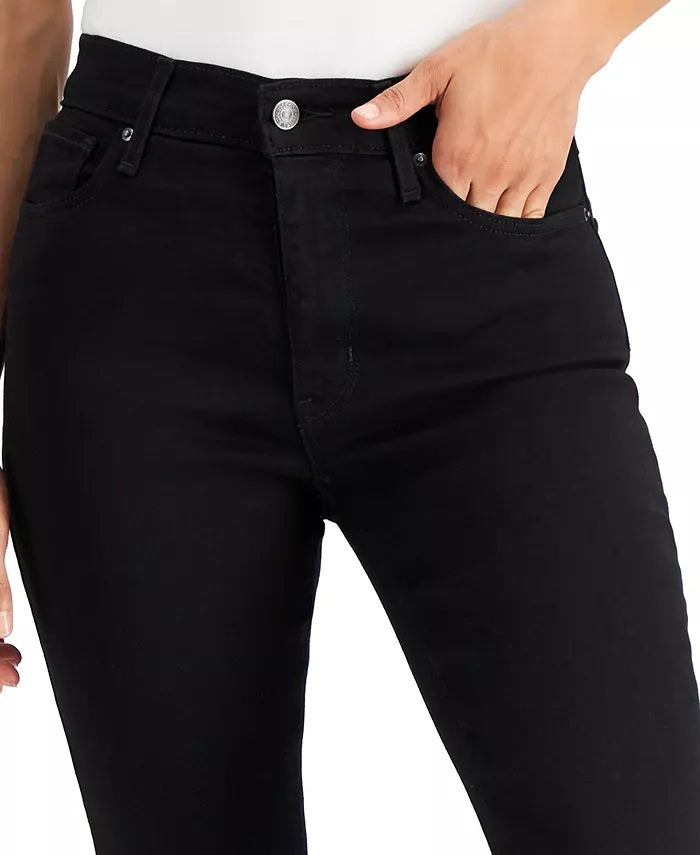 Levi's Women's 724 Straight Leg Cropped Jeans Black Size 34