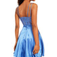 City Studios Junior's Lace Back Fit & Flare Dress Blue Size 13
