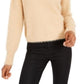 Sun + Moon Women's Fuzzy Mockneck Sweater Brown Size Medium