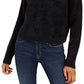 Sun + Moon Women's Fuzzy Mockneck Sweater Black Size Small