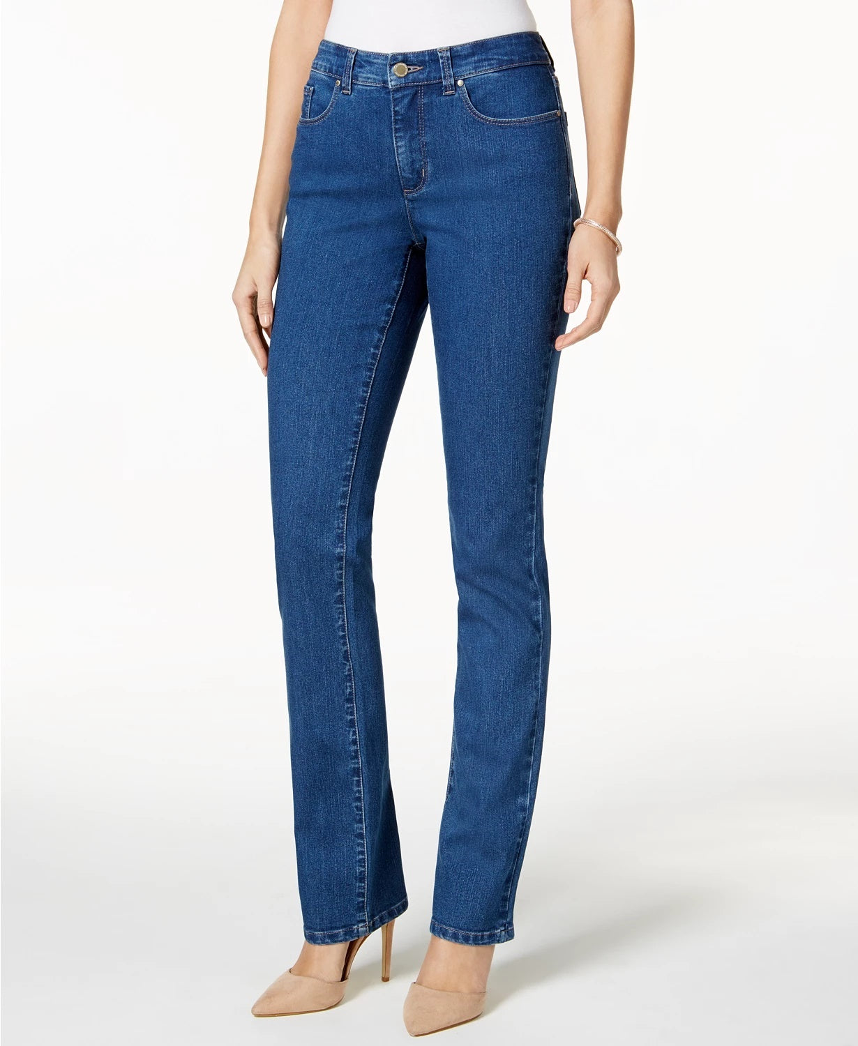 Charter Club Women's Petite Lexington Straight-Leg Jeans Petite & Petite Short Blue Size 16X3