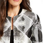 Anne Klein Women's Metallic Open-Front Jacket Gray Size X-Large