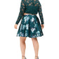 City Studios Women's Trendy Plus Size 2-Pc. Lace & Floral-Print Dress Green Size 18W