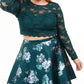 City Studios Women's Trendy Plus Size 2-Pc. Lace & Floral-Print Dress Green Size 18W
