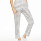 Danielle Bernstein Women's Zip Up Plaid Pants White Size 14