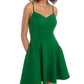 City Studios Junior's Bow Back Fit & Flare Dress Medium Green Size 15