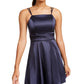 Sequin Hearts Juniors' Satin Fit & Flare Dress Navy Size 9