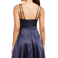 Sequin Hearts Juniors' Satin Fit & Flare Dress Navy Size 9