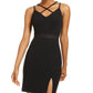 City Studios Junior's Crisscross Bodycon Dress Black Size 3
