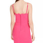 City Studios Junior's Scalloped Bodycon Dress Pink Size 3