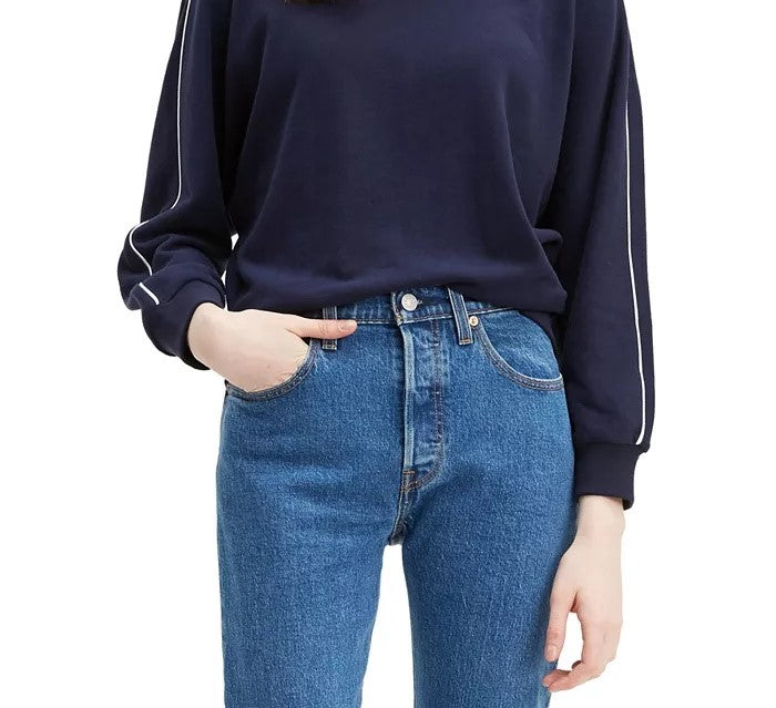 Levi's Women's Natalie Crewneck Sweatshirt Navy Size Extra Small