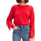 Levi's Women's Fringed Crewneck Sweatshirt Red Size X-Small