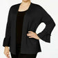 Alfani Women's Tie-Sleeve Cardigan Black Size XX Large