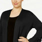 Alfani Women's Tie-Sleeve Cardigan Black Size XX Large