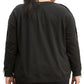 Levi's Women's Trendy Reese Fringe-Trim Top Black Size X-Large