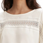 Levi's Women's Noe Lace Contrast T-Shirt White Size XX-Large