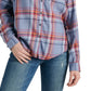 Lucky Brand Women's Plaid Shirt Orange Size Medium