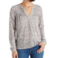 Lucky Brand Women's Cotton Animal-Print Peasant Top White Size Extra Large