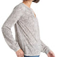 Lucky Brand Women's Cheetah Print Peasant Top Size Medium - White White Size Medium