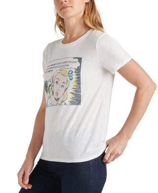 Lucky Brand Women's Comic Graphic Tee White Size X-Large
