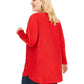 INC International Concepts Women's High-Low Sweater Medium Red Size 1X