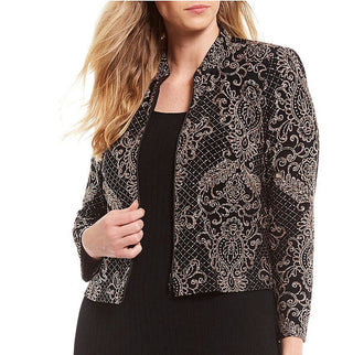 Alex Evenings Women's Column Gown & Jacket Brown Size 14