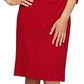 Alex Evenings Women's Glitter Cutout Sheath Dress Red Size 10