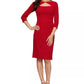 Alex Evenings Women's Glitter Cutout Sheath Dress Red Size 10