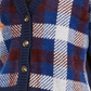 1.STATE Women's Plaid Button Front Crop Cardigan Blue