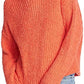 1.STATE Women's Mock Neck Terry Yarn Sweater Papaya Med Orange