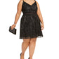 City Studios Women's Trendy Plus Size Juniors' Metallic Fit & Flare Dress Silver Size 22W