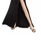 City Studios Juniors' Embellished-Applique Slit Gown Black Size 13