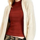 Say What? Juniors' Open-Front Textured Cardigan Dark Beige Size Large