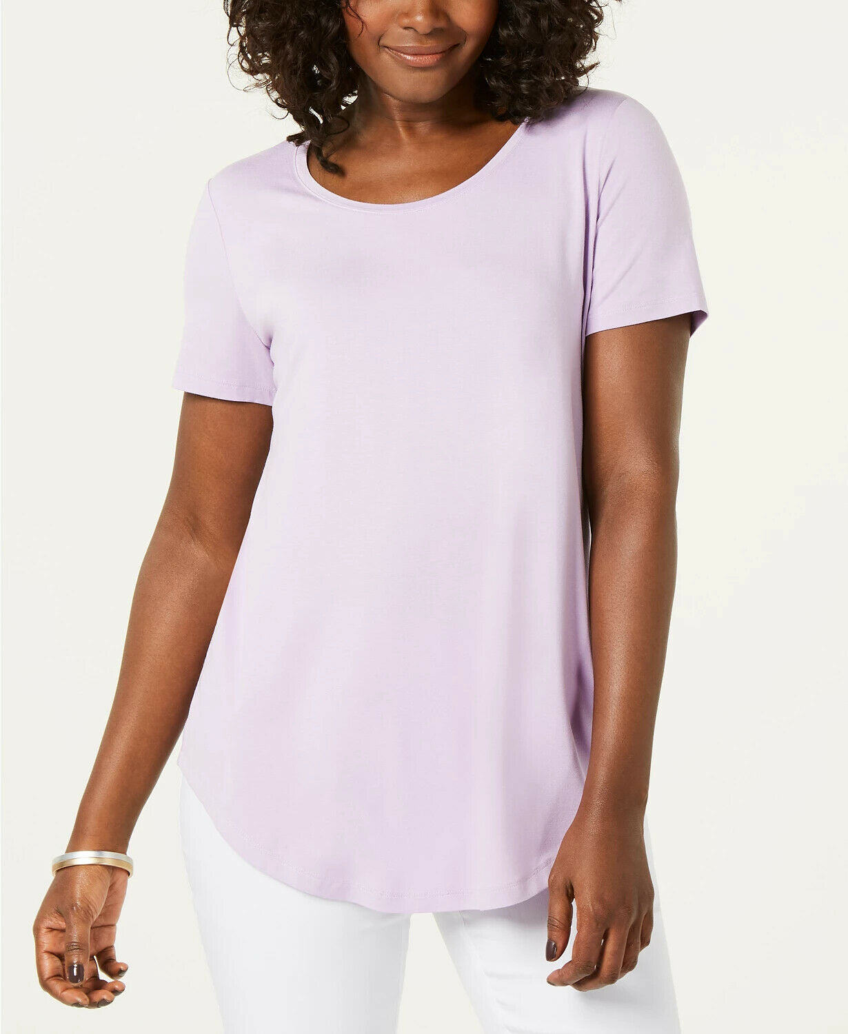 JM Collection Women's Scoop-Neck Top Purple Size Extra Large