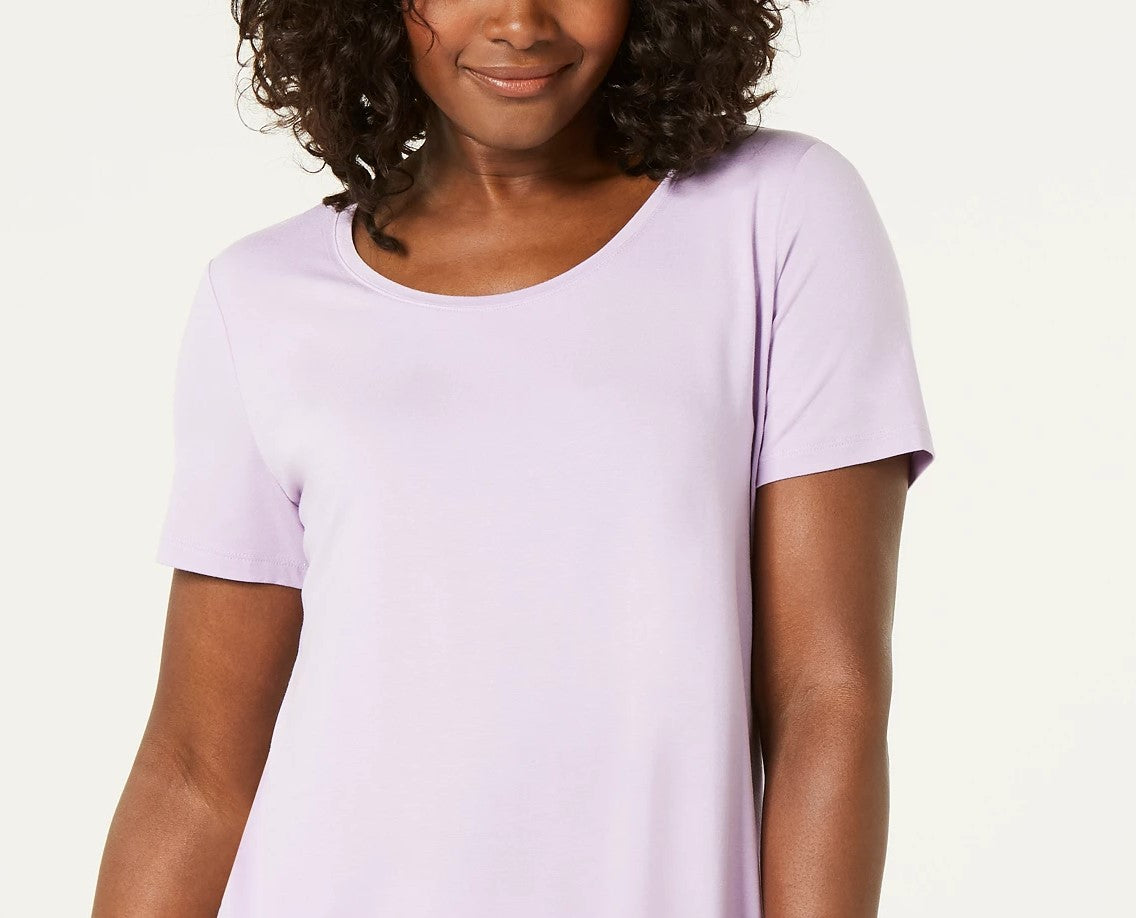 JM Collection Women's Scoop-Neck Top Purple Size Extra Large