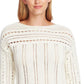 Vince Camuto Women's Boatneck Pointelle Sweater White Size Medium