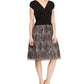 Sl Fashions Women's Embellished Floral-Print A-Line Dress Charcoal Size 10