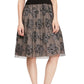Sl Fashions Women's Embellished Floral-Print A-Line Dress Charcoal Size 10