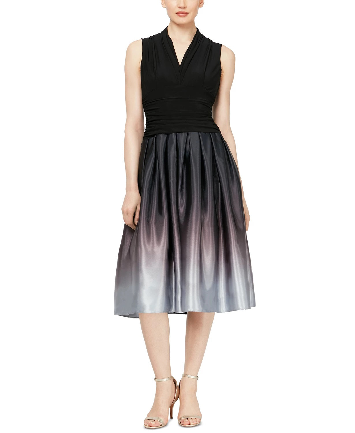 SL Fashions Women's Ombre Party Dress Black Size 14