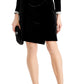 MSK Women's Velvet Embellished Faux Wrap Dress Black Size X-Large