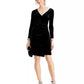 MSK Women's Velvet Embellished Faux Wrap Dress Black Size X-Large