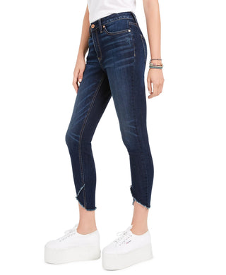 American Rag Juniors' High-Rise Raw-Edge Skinny Jeans Blue Size 9
