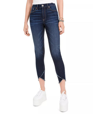 American Rag Juniors' High-Rise Raw-Edge Skinny Jeans Blue Size 9