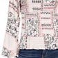 American Rag Junior's Printed Smocked Poet Sleeved Blouse White Size X-Small
