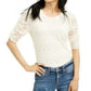 American Rag Juniors' Tie-Back Lace Blouse White Size Small