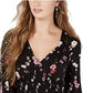 American Rag Junior's Ruffled Neck Tie Sleeve Top Black Size Small