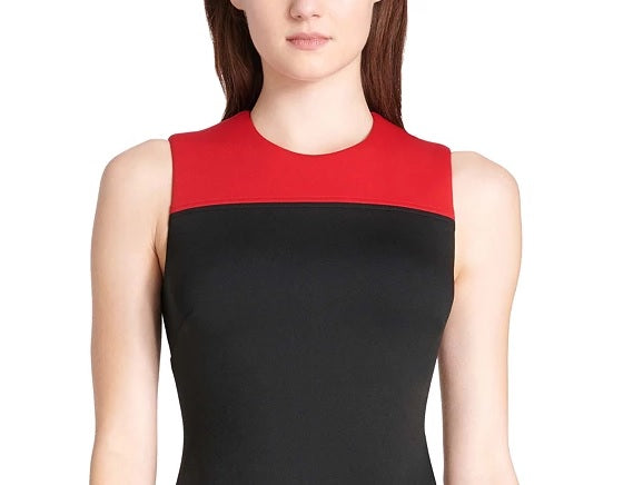 Tommy Hilfiger Women's Colorblocked Asymmetrical Dress Black Size 2